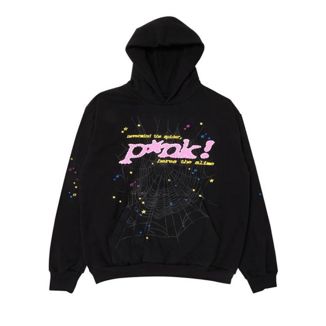 Sp5der Pink Web OG Hood Black