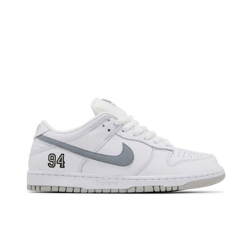Nike SB Dunk Low Supreme 94 White Metallic Silver
