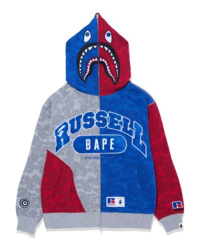 BAPE x Russell Shark Full Zip Hoodie