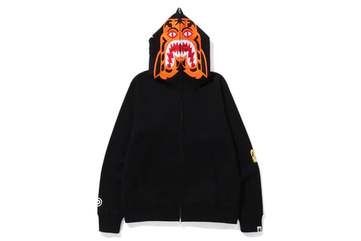 BAPE Tiger Full Zip Hoodie Black Kif Kicks