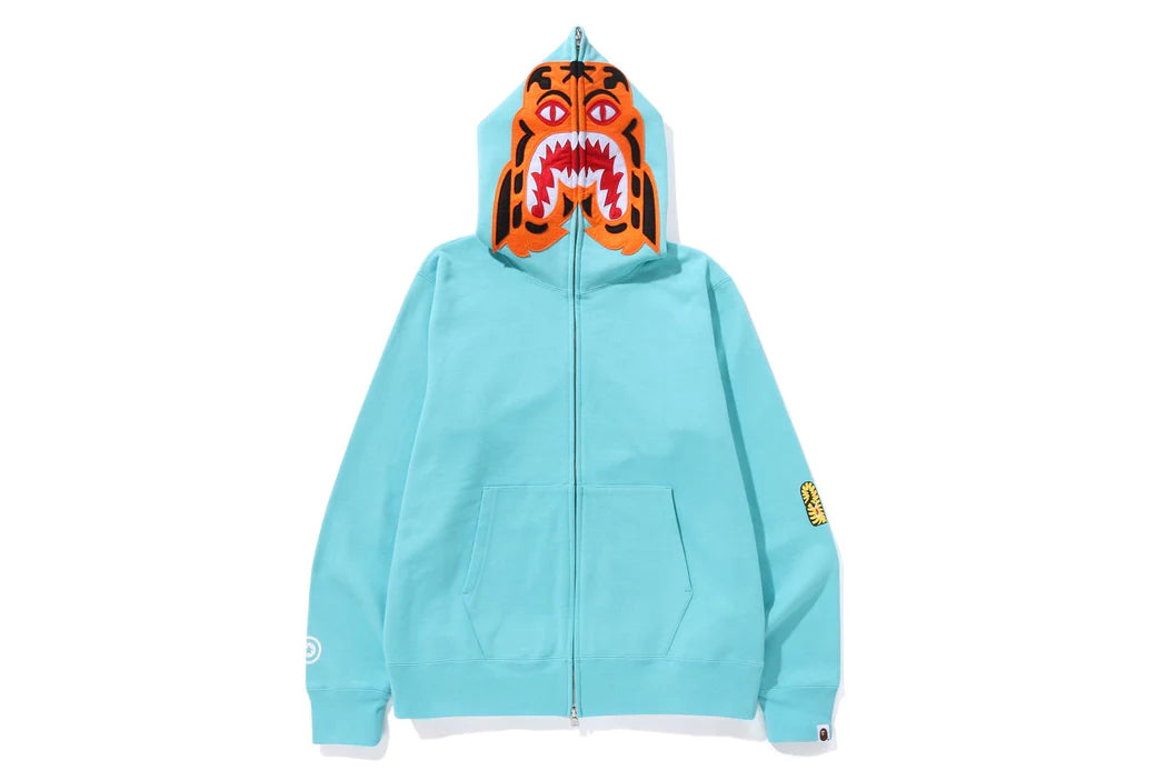 Bape tiger best sale full zip hoodie