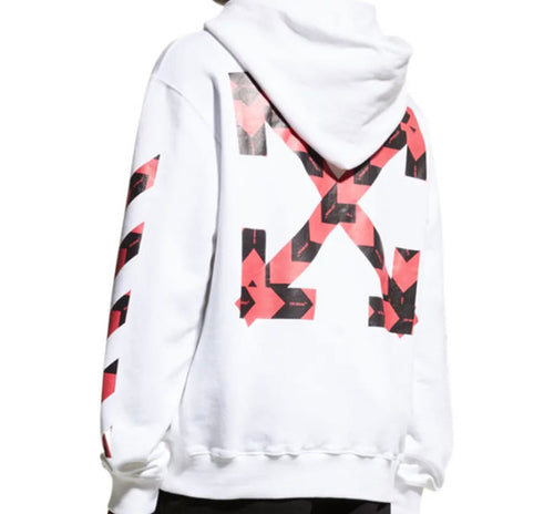 Off-White Squared Red Arrow White Hoodie